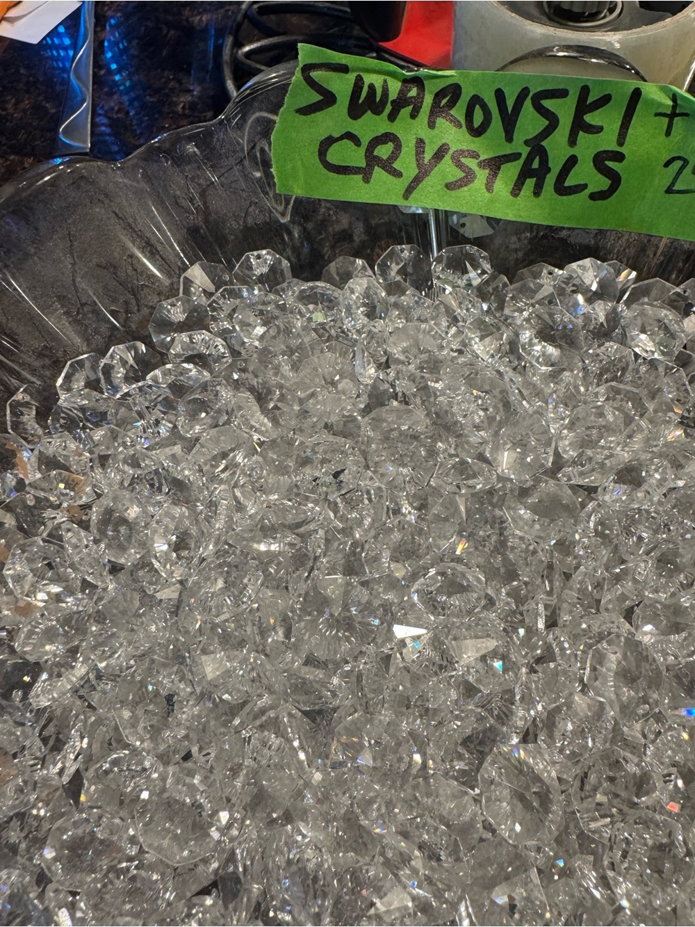20 Swarovski Clear Crystal Faceted Beads